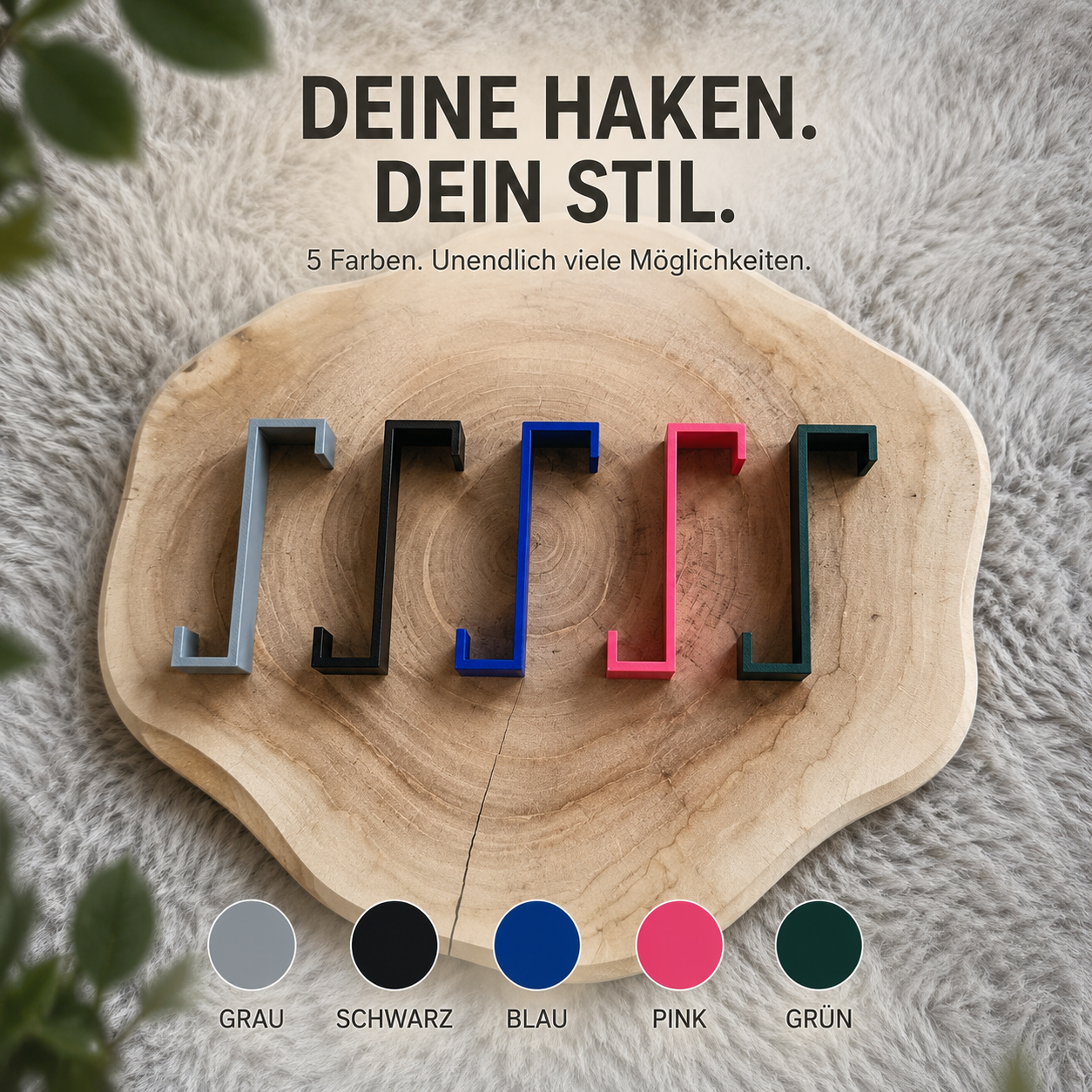 Alltags-, Multi-, Tür- und Möbelhaken 6er Set