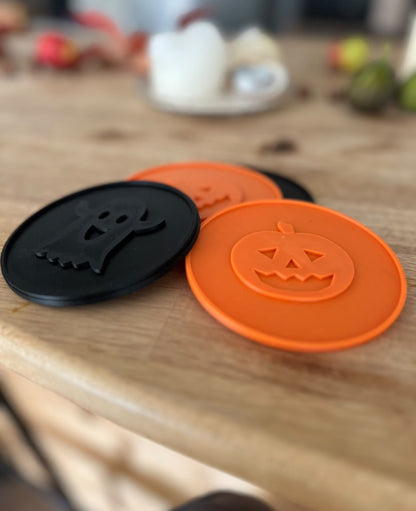 Halloween-Bierdeckel im 4er- und 8er-Set